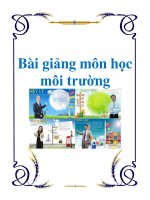 Bài giảng môn học môi trường pdf