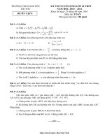 TS Toán vào lớp 10 năm 2010-2011