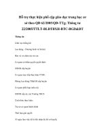 Hỗ trợ thực hiện phổ cập giáo dục trung học cơ sở theo QĐ 62/2005/QĐ-TTg; Thông tư 22/2005/TTLT-BLĐTBXH-BTC-BGD&ĐT potx