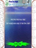 Phương pháp dạy học thí nghiệm hóa học ở THPT pptx