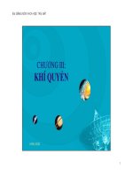 BÀI GIẢNG MÔN KHOA HỌC TRÁI ĐẤT - CHƯƠNG III KHÍ QUYỂN ppt