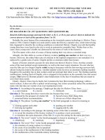 Đề thi thử môn Anh 2010 số 1