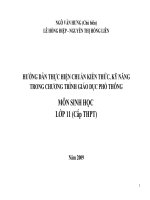 Chuẩn kĩ năng kiến thức sinh học 11 ppsx