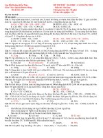 Đáp An Đề thi Hóa 2010 Thử ( lần5)