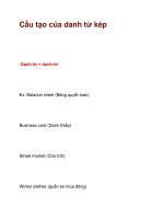 Cấu tạo của danh từ kép pptx