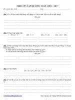 Bài tập ôn hè 7