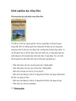 Kinh nghiệm dạy tiếng Hàn pps