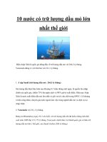 10 nước có trữ lượng dầu mỏ lớn nhất thế giới potx