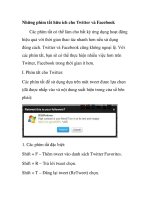 Những phím tắt hữu ích cho Twitter và Facebook pptx