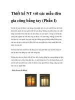 Thiết kế NT với các mẫu đèn gia công bằng tay (Phần I) pps