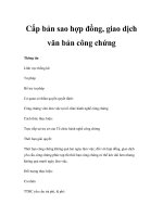 Cấp bản sao hợp đồng, giao dịch văn bản công chứng pptx