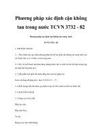 Phương pháp xác định cặn không tan trong nước TCVN 3732 - 82 ppsx