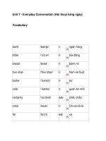 Unit 7 - Everyday Conversation (Hội thoại hàng ngày) pot