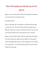 Một số kinh nghiệm giao tiếp hiệu quả của bản thân tôi potx