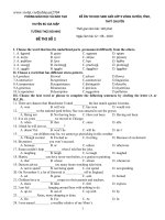 Đề ôn thi học sinh giỏi anh lớp 9- đề số 2 pdf