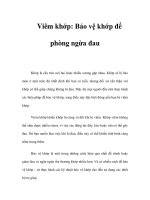 Viêm khớp: Bảo vệ khớp để phòng ngừa đau pps