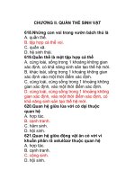 CHƯƠNG II. QUẦN THỂ SINH VẬT pptx