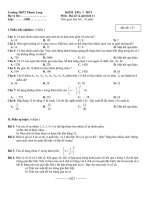 KT 1 tiết ĐS Lần 2 Toán 11