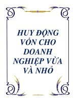 HUY ĐỘNG VỐN CHO DOANH NGHIỆP VỪA VÀ NHỎ docx