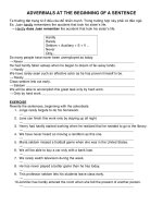 LTĐH-ADVERBIALS AT THE BEGINNING OF A SENTENCE