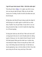 Lập Kế hoạch kinh doanh: Phần 2- Bắt đầu chiến dịch! ppsx