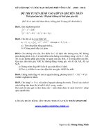 Đề thi tham khảo Vũng Tàu