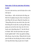 Quan niệm về tiền bạc phải được bồi dưỡng từ nhỏ! docx