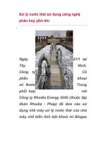 Xử lý nước thải sử dụng công nghệ phân hủy yếm khí pps