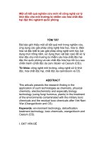 Một số kết quả nghiên cứu mới về công nghệ xử lý khử độc cho môi docx