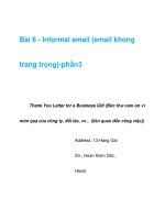 Bài 6 - Informal email (email khong trang trọng)-phần3 pps