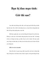 Bạn bị đau mạn tính: Giờ thì sao? docx