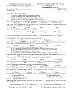 ĐỀ THI TNTHPT MÔN VẬT LÝ