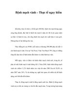 Bệnh mạch vành – Thực tế nguy hiểm pptx