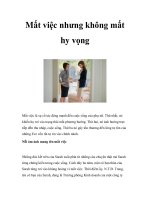 Mất việc nhưng không mất hy vọng docx