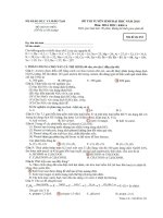 Đề thi chính thức và đáp an môn hóa