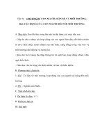 ÁC ĐỘNG CỦA CON NGƯỜI ĐỐI VỚI MÔI TRƯỜNG pdf