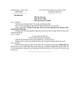 Đề thi tuyển sinh lớp 10 THPT môn Ngữ văn của Tỉnh Bình Định năm 2009-2010