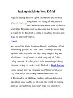 Back up tài khoản Web E-Mail pptx