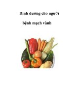 Dinh dưỡng cho người bệnh mạch vành pps