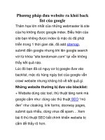 Phương pháp đưa website ra khỏi back list của google doc
