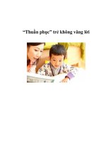 “Thuần phục” trẻ không vâng lời pptx