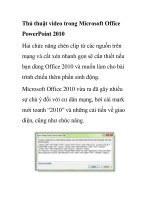 Thủ thuật video trong Microsoft Office PowerPoint 2010 pptx