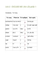 Unit 2 - EXCUSE ME! (Xin Lỗi)-phần 1 docx