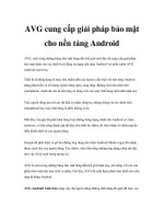 AVG cung cấp giải pháp bảo mật cho nền tảng Android pot