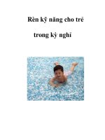 Rèn kỹ năng cho trẻ trong kỳ nghỉ pps