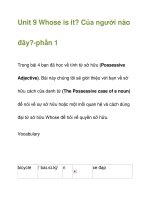 Unit 9 Whose is it? Của người nào đây?-phần 1 pdf