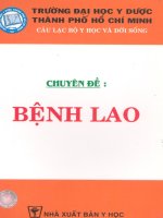Y Học - Bệnh Lao, Truyền Nhiễm Lao phần 1 ppsx