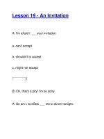 Lesson 19 - An Invitation pot