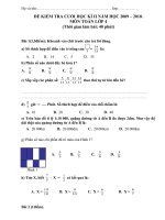 DE KTDK CUOI HKII - MON TOAN LOP 4 NAM 2009-2010