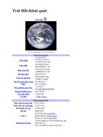 Bài khái quát về Trái Đất